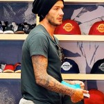 David Beckham e le sue scarpe coloratissime