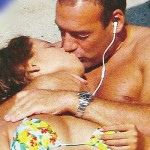 Ruby insieme a Luca Risso con il pancione