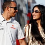 Nicole Scherzinger e il pilota della Marcedes di Formula 1 Lewis Hamilton.