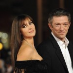Italian actress Monica Bellucci (L) and